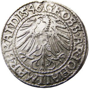 Śląsk/Marchia Brandenburska, Jan I Kostrzyński, grosz 1546, Kostrzyn