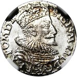 Zygmunt III Waza, trojak 1594, Malbork, NGC MS63