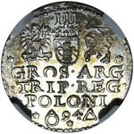 Zygmunt III Waza, trojak 1594, Malbork, NGC MS63