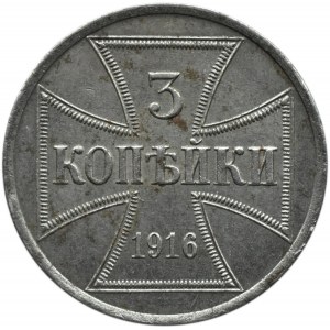 Królestwo Polskie, 3 kopiejki 1916 A, Berlin
