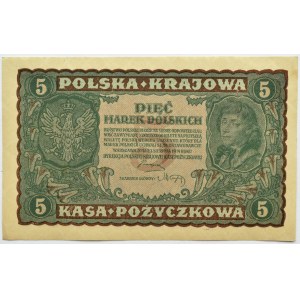 Polska, II RP, 5 marek 1919, II seria AS