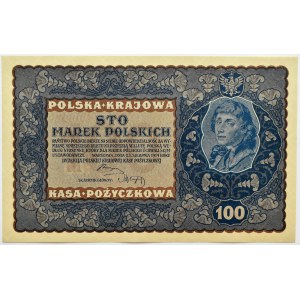 Polska, II RP, 100 marek 1919, IE seria H, UNC