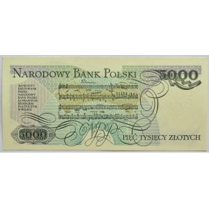 Poland, PRL, 5000 zloty 1988, DD series, Warsaw, UNC
