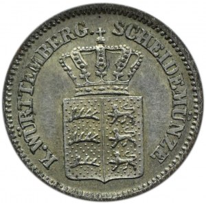 Niemcy, Wirtembergia, Karol I, 1 krajcar 1871, Stuttgart