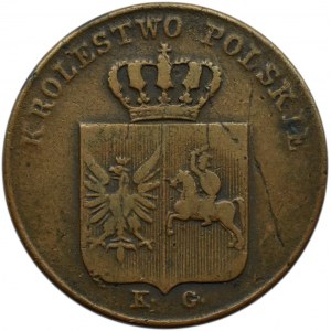 Polska, Powstanie Listopadowe, 3 grosze 1831 K.G., Warszawa, destrukt
