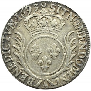 Francja, Ludwik XIV, 1/2 ecu 1693, Paryż