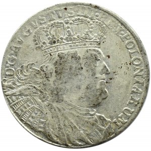 August III Sas, ort (18 groszy) 1755 E.C., efraimek