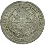 August III Sas, szóstak 1755 EC, Lipsk, bez kropki po dacie