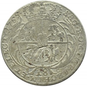 August III Sas, ort (18 groszy) 1755 E.C., efraimek