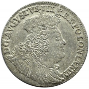 August III Sas, szóstak 1756 EC, Lipsk, szerokie popiersie