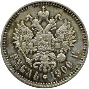 Rosja, Mikołaj II, 1 rubel 1900 FZ, Petersburg, ładny