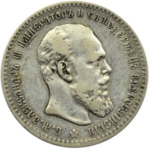 Rosja, Aleksander III, rubel 1892 AG, Petersburg