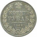 Rosja, Mikołaj I, 1 rubel 1846 PA, Petersburg, ładny