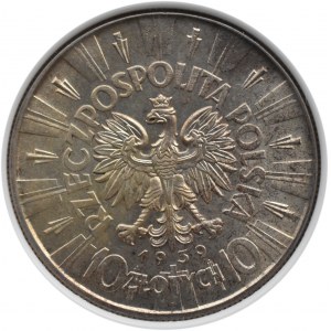 Polska, II RP, Józef Piłsudski, 10 złotych 1939, Warszawa, PCG MS67