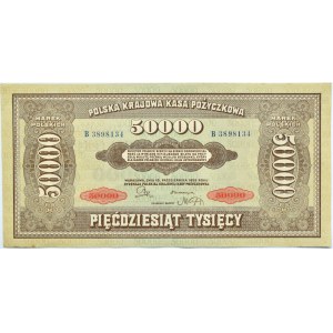 Polska, II RP, 50 000 marek 1922, seria B, piękne!