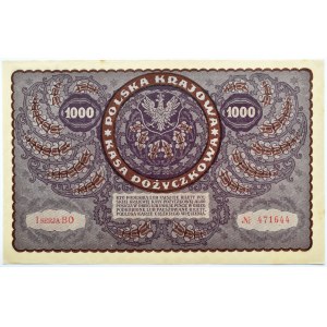 Polska, II RP, 1000 marek 1919, I serja BO - typ 7