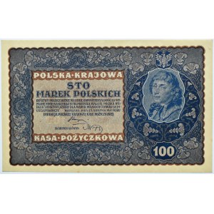 Polska, II RP, 100 marek 1919, IE seria S, UNC