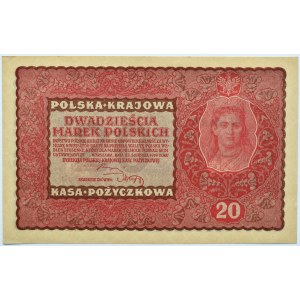 Polska, II RP, 20 marek 1919, II seria AN, UNC