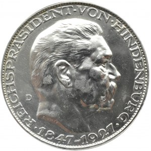 Niemcy, Medal Paul von Hindenburg (1847-1927), srebro, Monachium