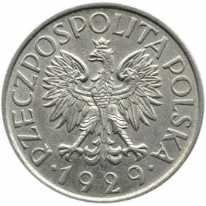 Polska, II RP, 1 złoty 1929, ze znakiem mennicy, Warszawa