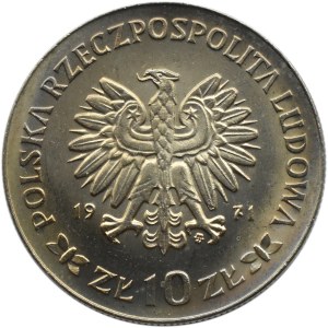 Polska, PRL, Powstania Śląskie, 10 złotych 1971, Warszawa, UNC