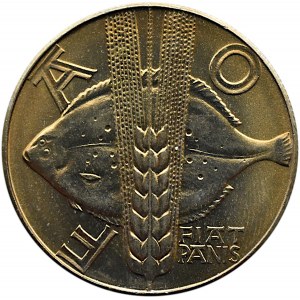 Polska, PRL, 10 złotych 1971, FAO - flądra, Warszawa