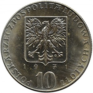 Polska, PRL, 10 złotych 1971, FAO - flądra, Warszawa