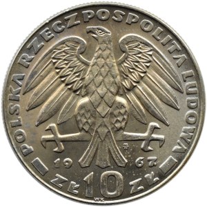 Polska, PRL, 10 złotych 1967, K. Świerczewski, Warszawa