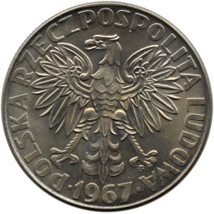 Polska, PRL, 10 złotych 1967,M. C.-Skłodowska, Warszawa