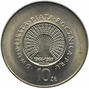 Polska, PRL, 25-lecie PRL, 10 złotych 1969, Warszawa, UNC