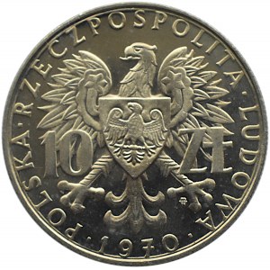 Polska, PRL, 10 złotych 1970, Byliśmy-Jesteśmy-Będziemy, Warszawa - PROOF-LIKE