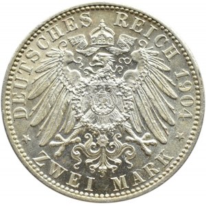 Niemcy, Bawaria, Otto 2 marki 1904 D, Monachium, UNC
