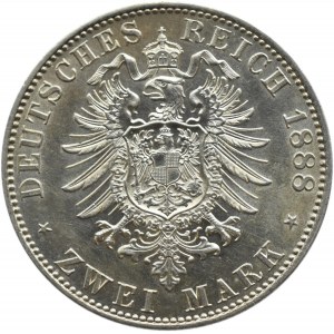 Niemcy, Prusy, Fryderyk III, 2 marki 1888, Berlin