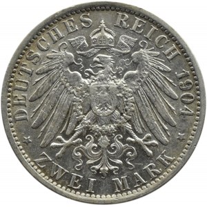 Niemcy, Prusy, Wilhelm II, 2 marki 1904 A, Berlin