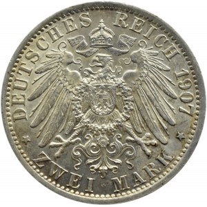 Niemcy, Prusy, Wilhelm II, 2 marki 1907 A, Berlin