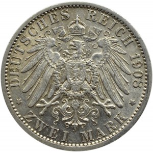Niemcy, Prusy, Wilhelm II, 2 marki 1908 A, Berlin