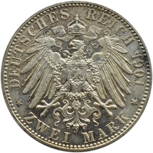 Niemcy, Prusy, Wilhelm II, 2 marki 1901 A, Berlin