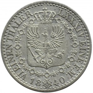 Niemcy, Prusy, Fryderyk Wilhelm III, 1/6 talara 1840 A, Berlin