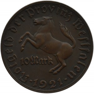 Niemcy, Westfalia, 10 marek 1921, brąz