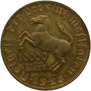 Niemcy, Westfalia, 10 000 marek 1923, tombak