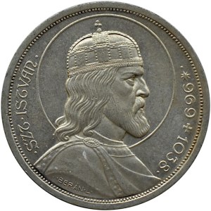 Węgry, św. Stefan, 5 pengo 1938, UNC