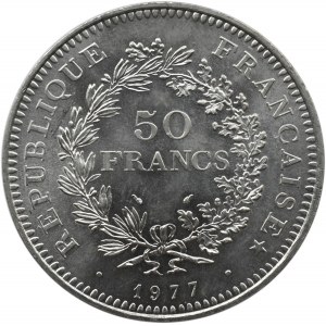 Francja, lot 2 menniczych 50 frankówek 1975-77, Paryż