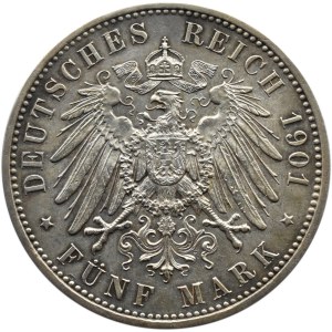 Niemcy, Prusy, Wilhelm II, 5 marek 1901 A, Berlin