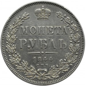 Rosja, Mikołaj I, 1 rubel 1844 KB, Petersburg