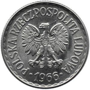 Polska, PRL, 1 złoty 1966, Warszawa