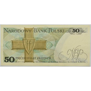 Polska, PRL, 50 złotych 1975, seria M, Warszawa, UNC, SUPER NUMER M4444944