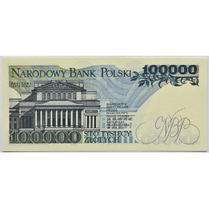 Polska, III RP, 100000 złotych 1990, seria AT, Warszawa, UNC, niski numer 0000375