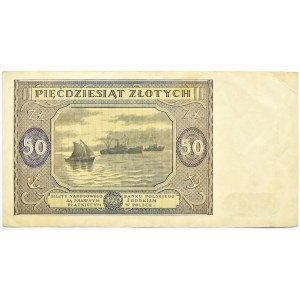 Polska, RP, 50 złotych 1946, seria N, ładne