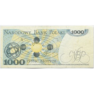 Polska, PRL, 1000 złotych 1982, seria GE, destrukt bez nadruku głównego