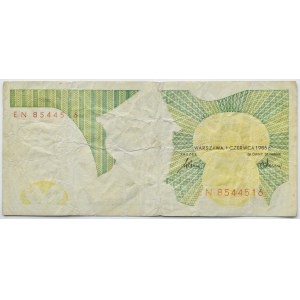 Polska, PRL, 50 złotych 1986, seria EN, destrukt bez nadruku głównego